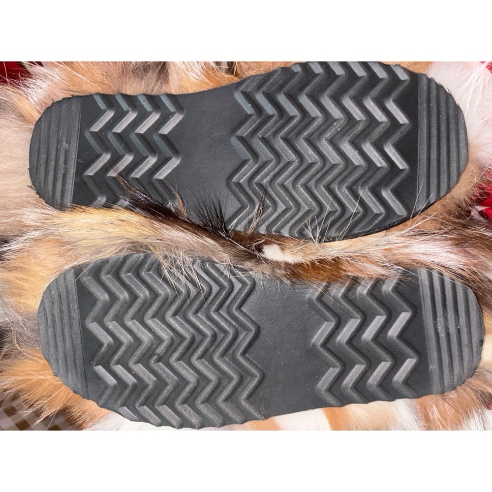 Real Fox Fur Multicolored Thigh High Boots - Size 8 - 72 cm shaft - Picture 4 of 5